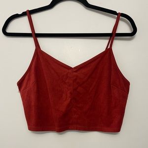 Suede Crop Top